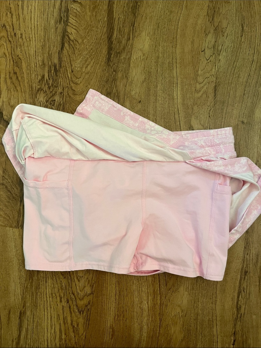 NWT JoyLab Washed Jersey Slit Skort Pink Bandana Print - Picture 8 of 14